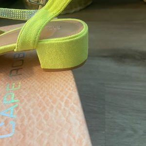 Brand new neon lime  sandals  size 8.5